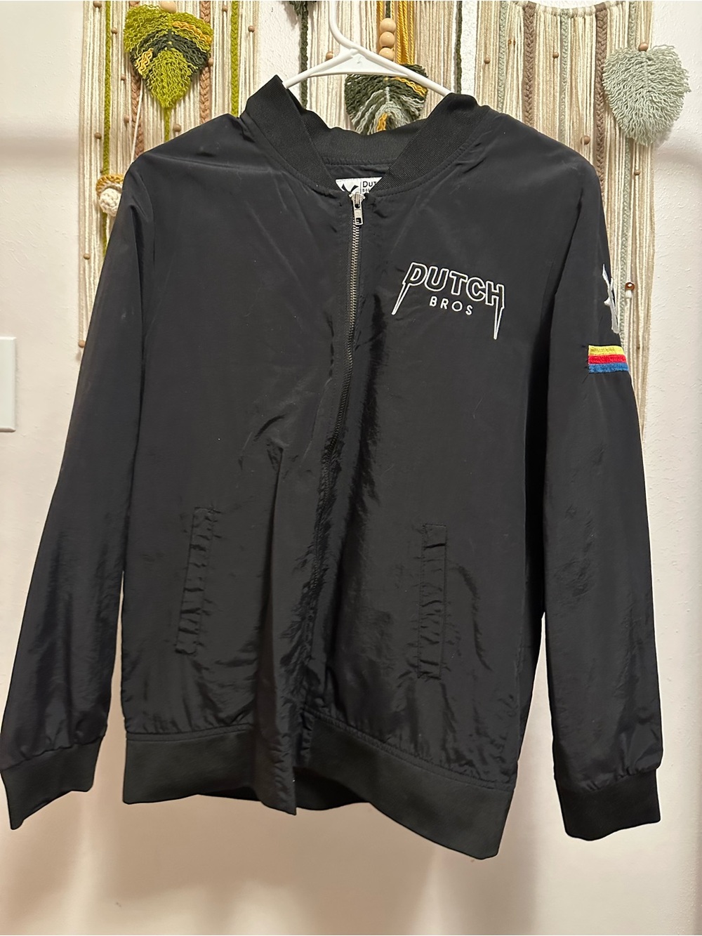 Dutch Bros Black Bomber Jacket